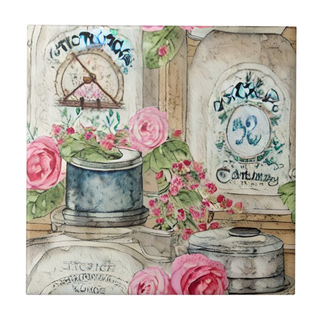 Beautiful Hand crafts Rustic kitchen backsplash Tile (Front)