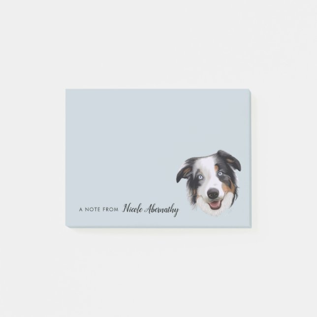 Beautiful Hand Drawn Aussie | Personalised Post-it Notes (Front)