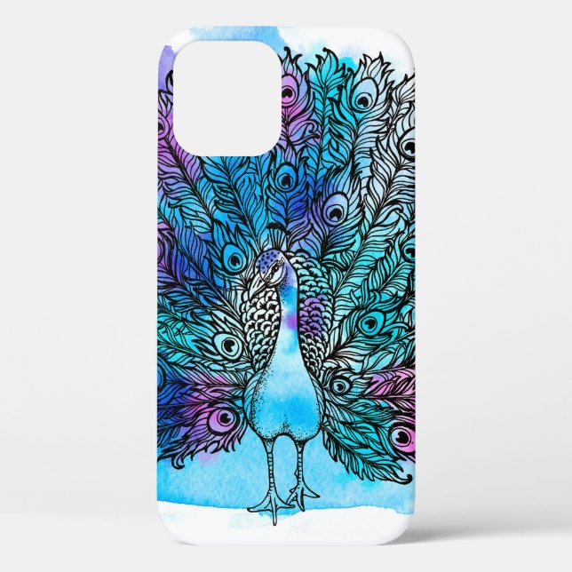 Beautiful Hand drawn Peacock bird consist many det Case-Mate iPhone Case (Back)