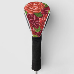 Beautiful Hand Painted Floral Golf Head Cover