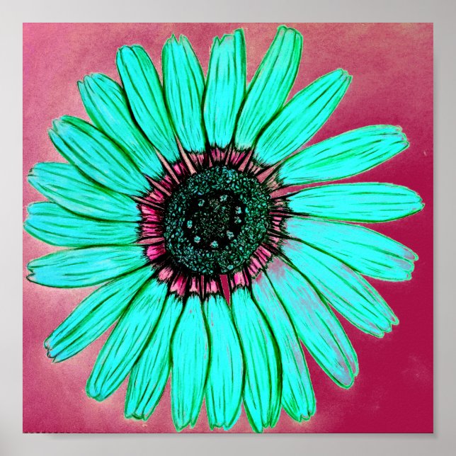 Beautiful Hand sketch Flower Print (Front)