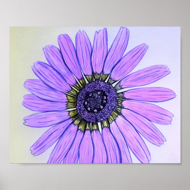 Beautiful hand sketched Flower Design Poster (Front)