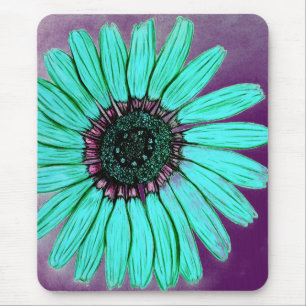 Beautiful hand Sketched Flower Mouse Mat