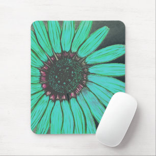 Beautiful hand Sketched Flower Mouse Mat