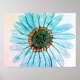 Beautiful Hand sketched Flower Poster