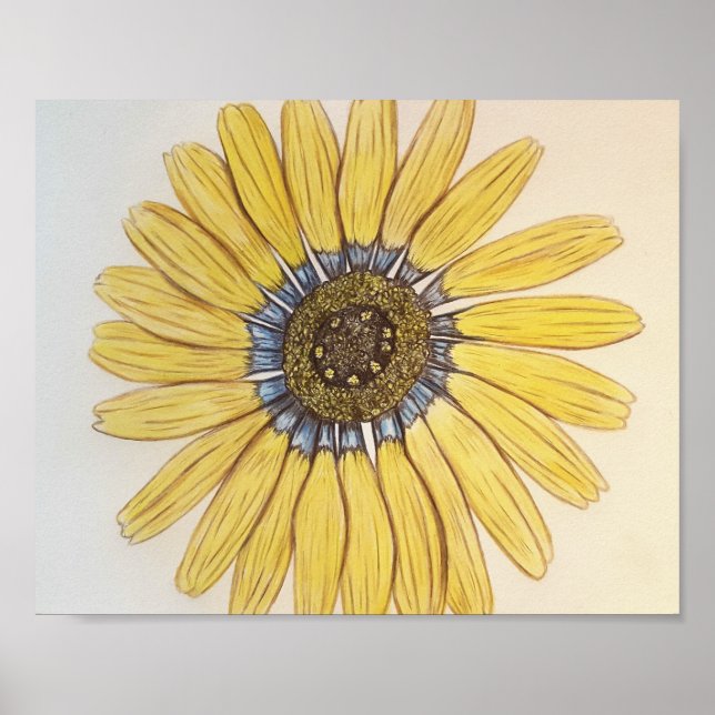 Beautiful hand sketched Flower Poster (Front)