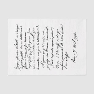 Beautiful Handwritten French Script Paris 1792  Tissue Paper