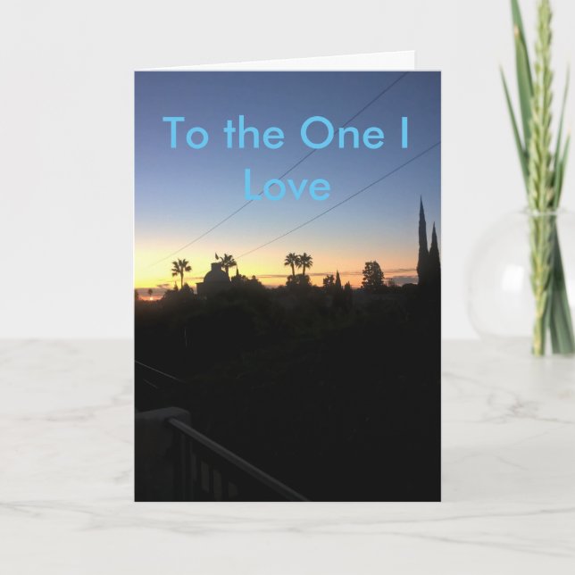 Beautiful Happy Birthday Card With Sunrise (Front)