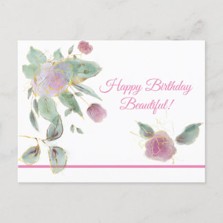 Beautiful Happy Birthday Postcard