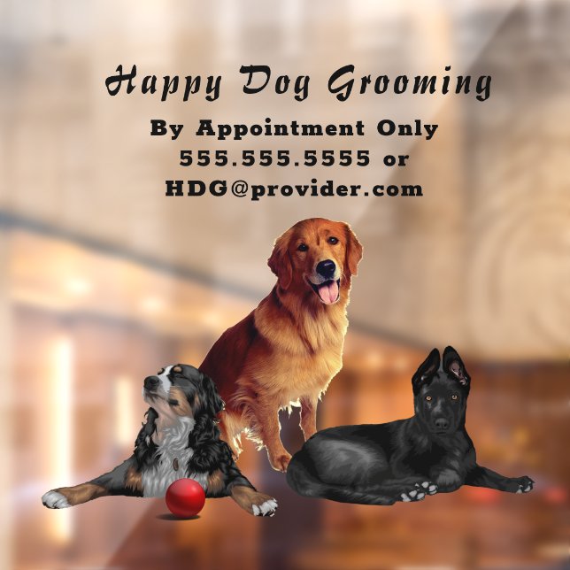 Beautiful Happy Dogs Groomer  Wall Decal (Sheet 2)