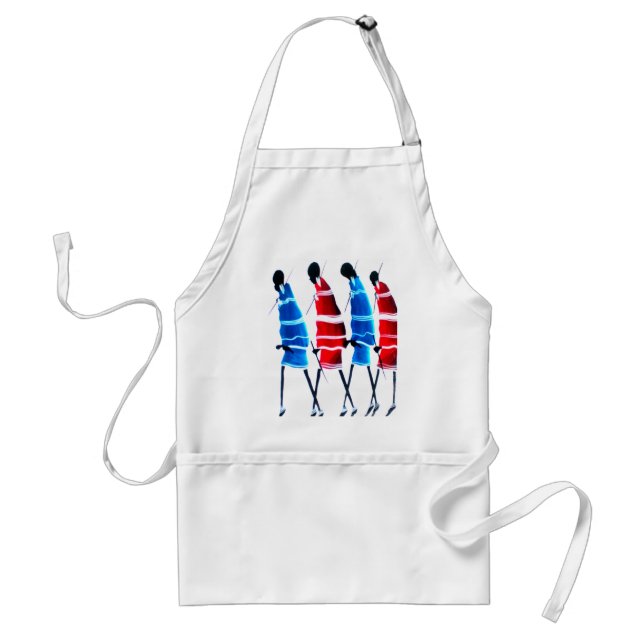 Beautiful Happy People Maasai Morans Standard Apron (Front)
