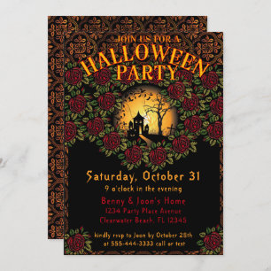Beautiful Haunting Eerie Halloween Party  Invitation