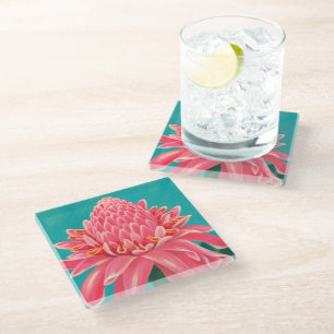 Beautiful hawaii art glass coaster
