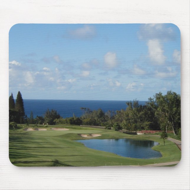 Beautiful Hawaii golf course Mouse Mat (Front)
