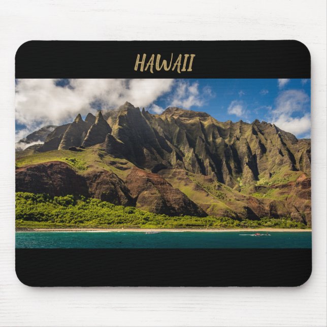 Beautiful Hawaii Mountains Mouse Mat (Front)