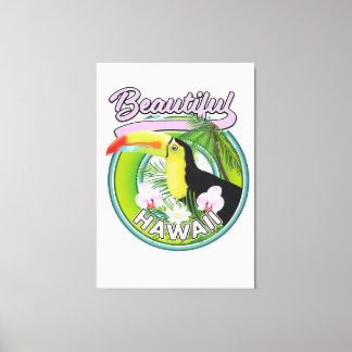 beautiful Hawaii travel logo Canvas Print