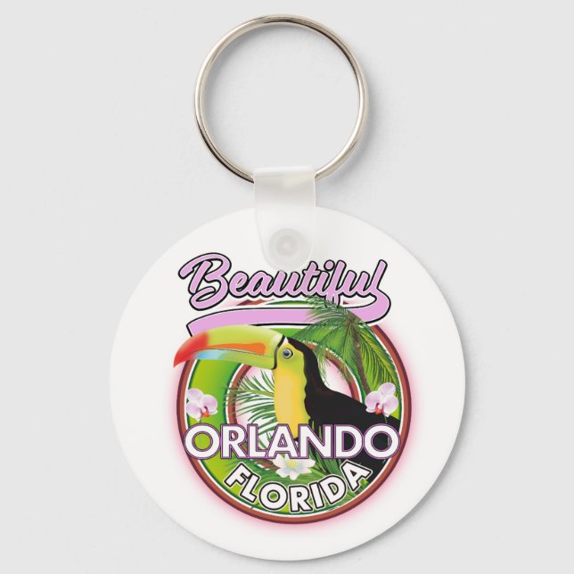 beautiful Hawaii travel logo Keychain (Front)