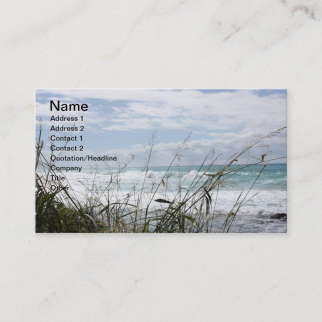 Beautiful Hawaiian Seascape Business Card (Front)