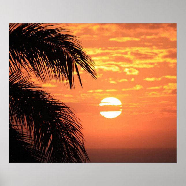 Beautiful Hawaiian Sunset Poster Print (Front)