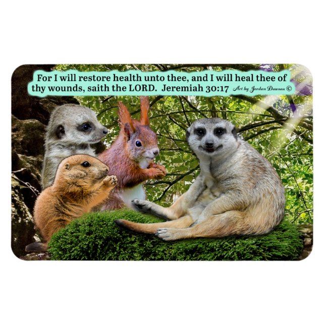 Beautiful Healing Scripture Magnet  Jeremiah 30:17 (Horizontal)