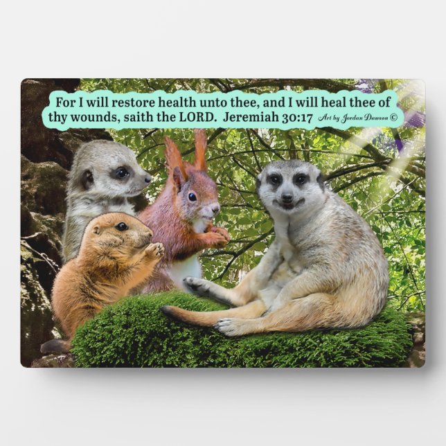 Beautiful Healing Scripture Plaque Jeremiah 30:17 (Front)