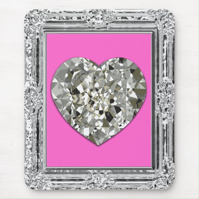 Beautiful Heart Of Diamonds Mousepad (Front)
