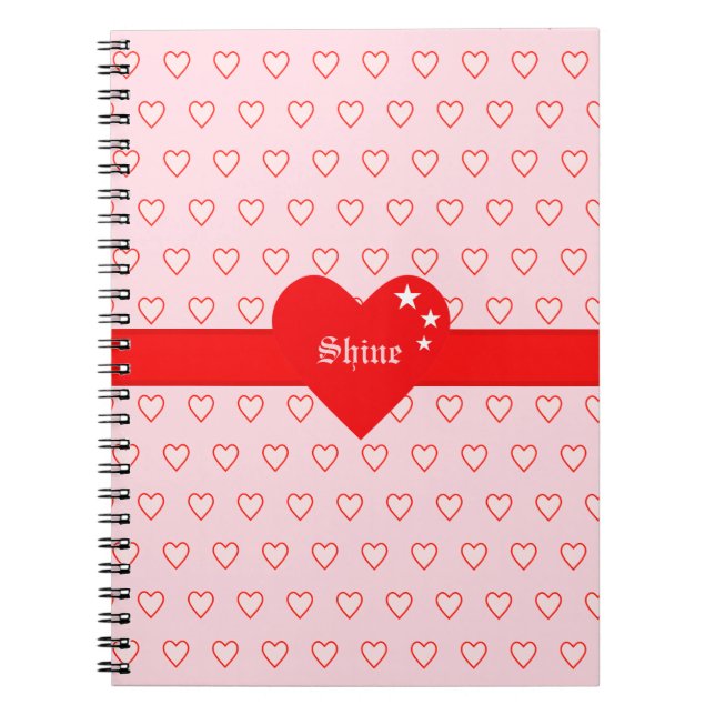 Beautiful Heart Pattern Notebook (Front)