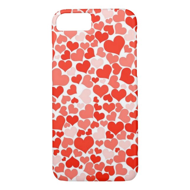Beautiful Heart Shape Abstract Background Pink Red Case-Mate iPhone Case (Back)