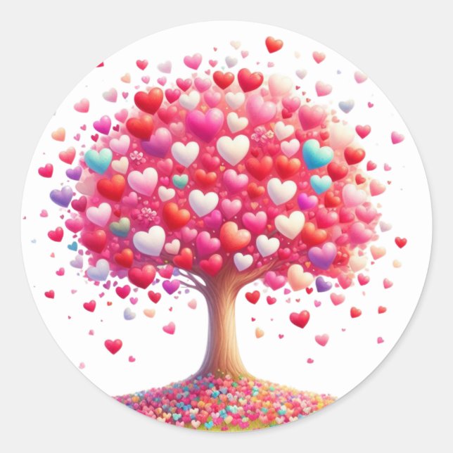 Beautiful Heart Shaped Tree Stickers (Front)