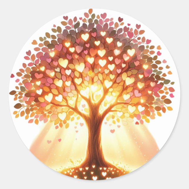 Beautiful Heart Shaped Tree Stickers (Front)