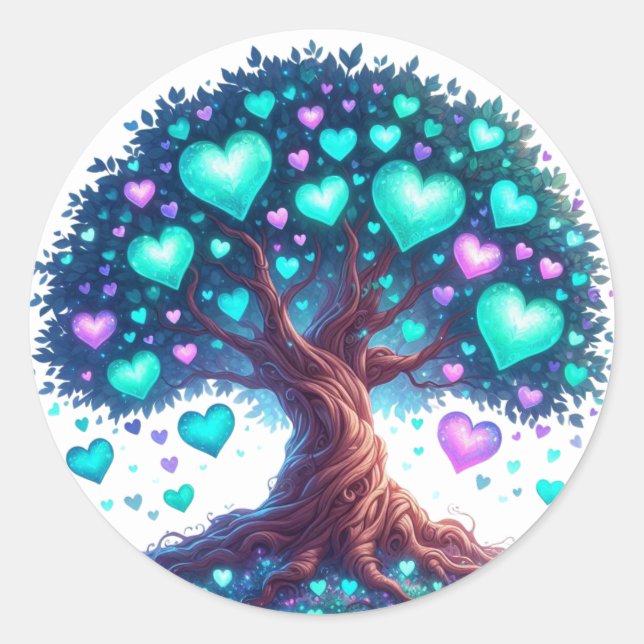 Beautiful Heart Shaped Tree Stickers (Front)