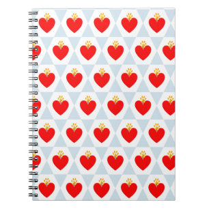 Beautiful Heart with Paw Pattern Notebook