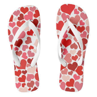 Beautiful hearts flip flops.  flip flops