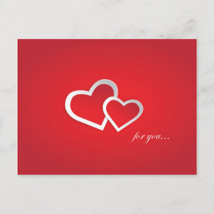 Beautiful Hearts With Text for lovers Postcard