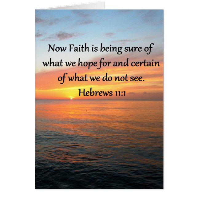 BEAUTIFUL HEBREWS 11:1 SUNRISE DESIGN (Front)