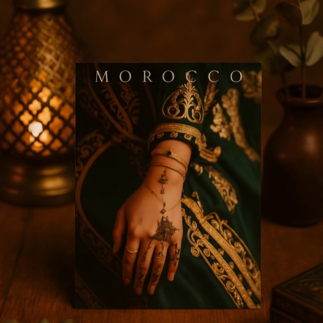 Beautiful Henna Patterns Morocco Marrakesh Postcard (Creator Uploaded)
