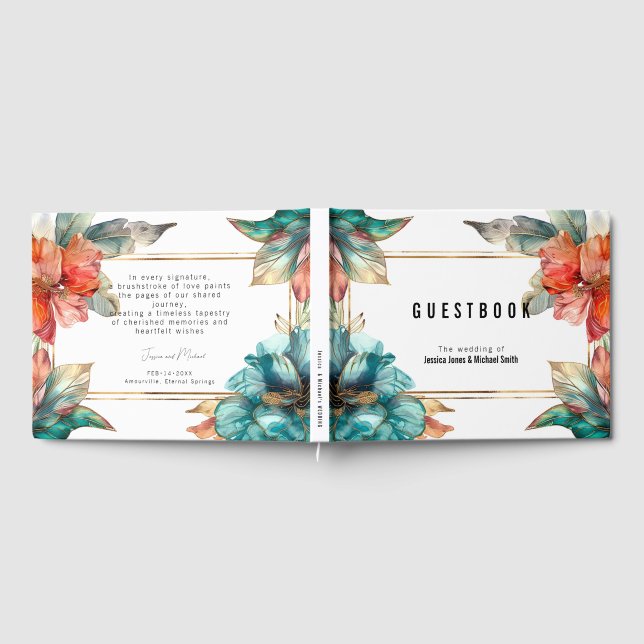 Beautiful Hibiscus Serenade Paradise Guest Book (Full)