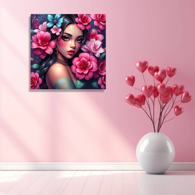 Beautiful Hispanic Anime Woman Poster (Creator Uploaded)