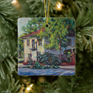 Beautiful Historic Home in New Harmony Indiana Ceramic Ornament