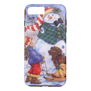 Beautiful Holiday Custom Christmas Snowman iPhone 8 Plus/7 Plus Case