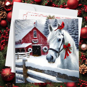 Beautiful Holiday Horse with Cardinal Personalised