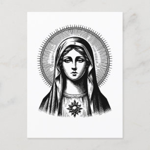 Beautiful Holy Mary Postcard