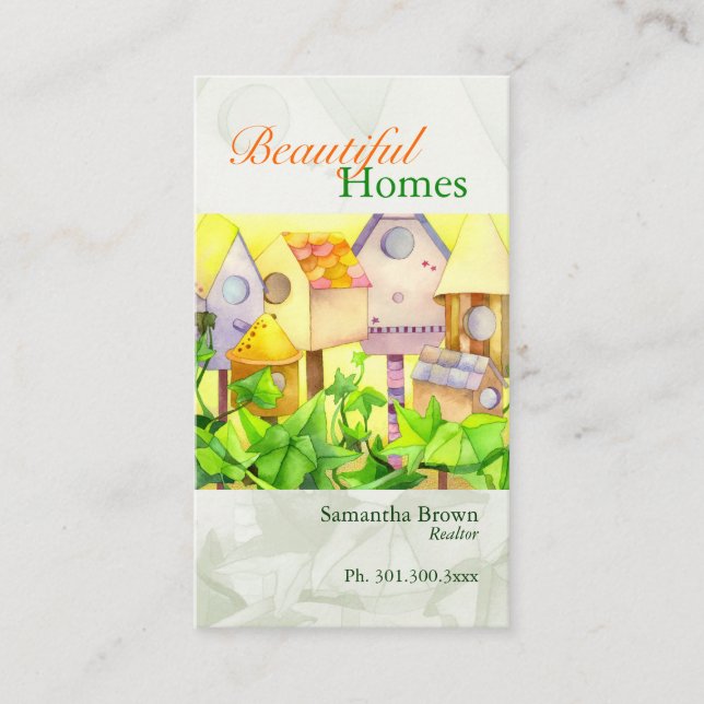 Beautiful Homes Realtors Business Card (Front)