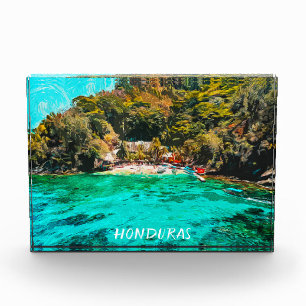 Beautiful Honduras Tropical Oil Painting Photo Block