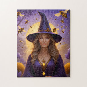 Beautiful Honeybee Witch Jigsaw Puzzle
