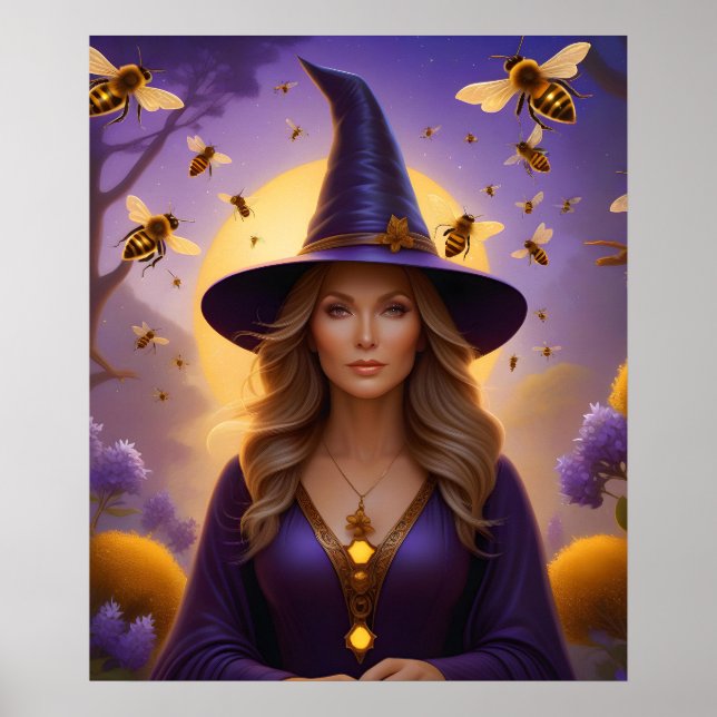 Beautiful Honeybee Witch Poster (Front)