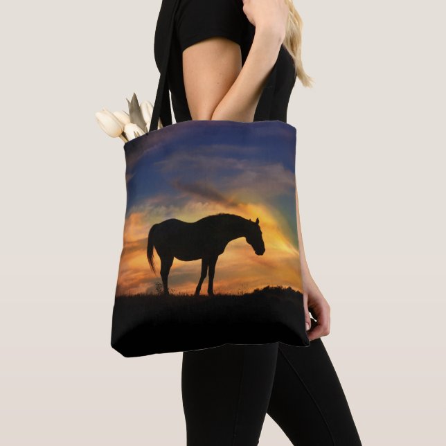Beautiful Horse and Sunrise Tote (Close Up)