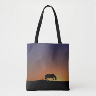 Beautiful Horse and Sunrise Tote Bag
