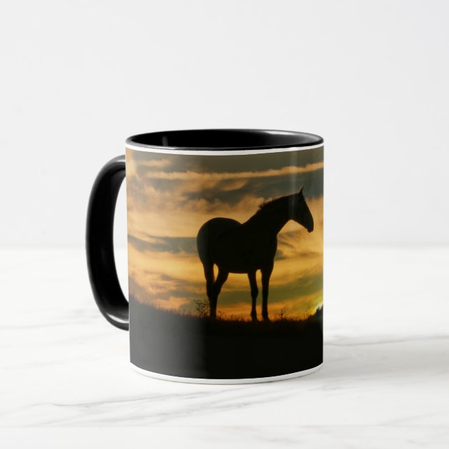 Beautiful Horse and Sunset Mug (Front Left)