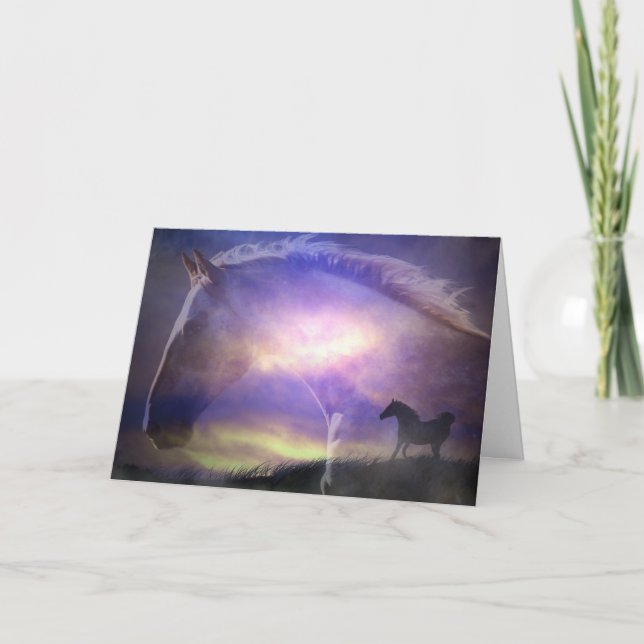 Beautiful Horse Art Birthday Card (Front)